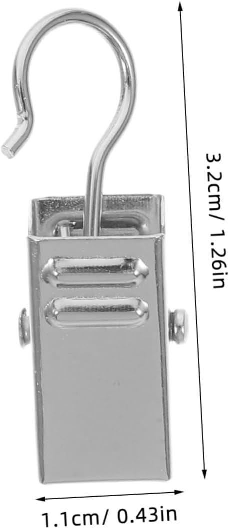 Vaguelly 100pcs Heavy Duty Curtain Clips for Drapes Easy to Install Hooks for Outdoor String Lights Photo Displays and Camping Tents Versatile Accessories