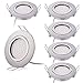 Produktbild HCFEI 6er set LED 4W Slim Spot Einbaustrahler schwenkbar 230V Edelstahl Strahler Einbauleuchte, Naturalweiß 4000K, Einbautiefe 20mm