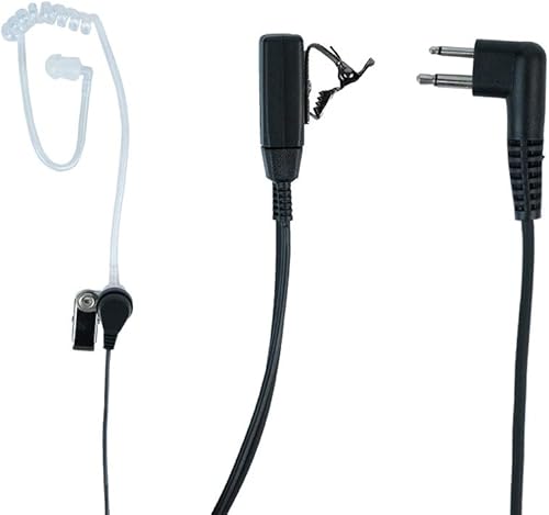 Miniatura 5 de Auricular de tubo acústico encubierto de 2 pines con micrófono PTT para Motorola cls1110 cp200 cls1410 cp185 cp200d rdm2070d walkie talkie radio de