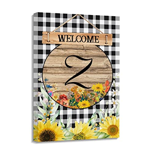 Impression toile tournesol lettre Z pour habiller un mur vide