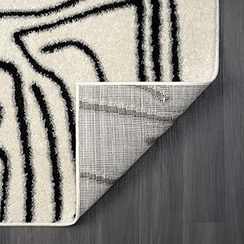 Tapete decorativo Abani Abstract Beige/Black 8'x10' miniatura 5