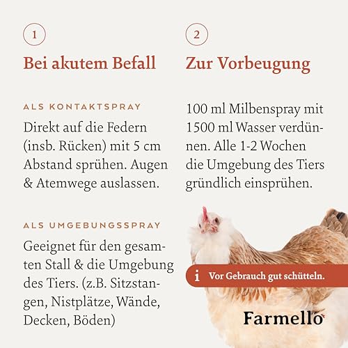 Anti Milbenspray Hühner 1l - Hochwirksamer Sofortschutz gegen Milben & Parasiten als Kontakt- & Umgebungsspray - Zur Vorbeugung & bei akutem Befall – Bild 4