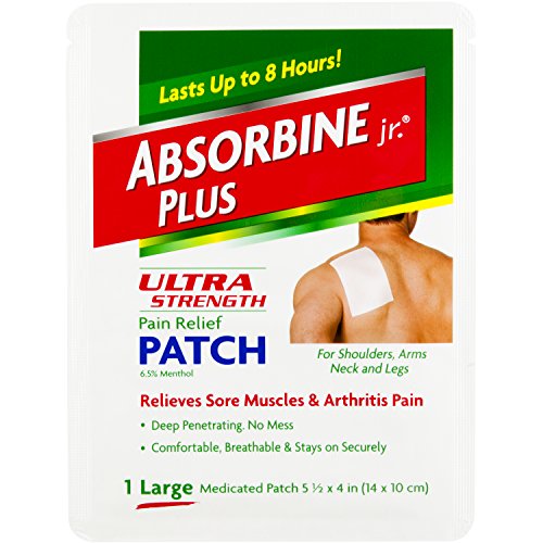 Absorbine Jr. Ultra Strength Pain Relief Patch |Relieves Sore Muscles and Arthritis Pain | Up to 8 Hours of Pain Relief | 1 Patch