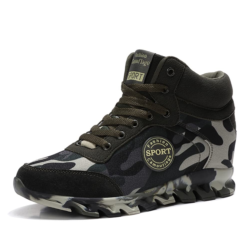 Zapatillas De Lona De Alta Gama para Mujer Zapatos De Lona Primavera Otoño Moda Al Aire Libre Zapatillas De Tacón Ocultas Casual Elegante Cordones hasta Camuflaje Zapatos Deportivos