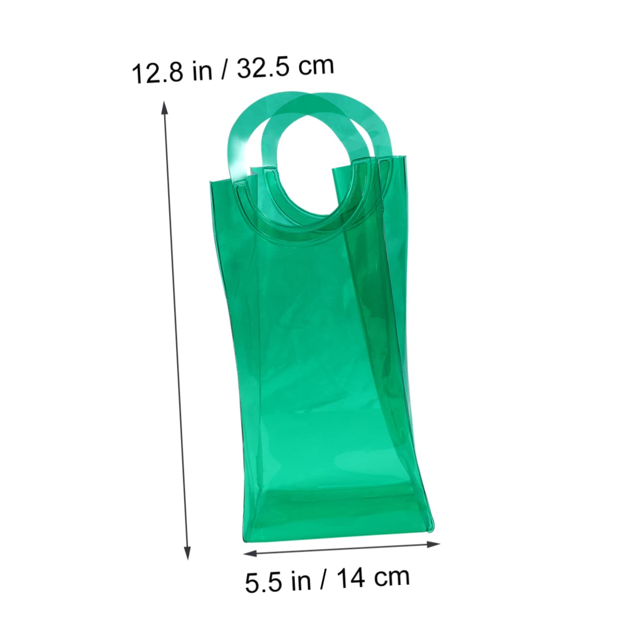 OKUMEYR Wine Cooler Bag Instant Cooling for Wine PVC Ring Small Lightweight Green