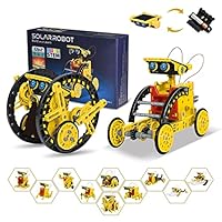 OMWay Robot Solar, Kit Robotica Juguetes Niños 7 8 9 10 Años, 12 en 1 Juegos Educativos Ciencia Experimentos Construcciones para Niños 11 12 Años, Navideños Cumpleaños Regalos para Niño, 190 Piezas
