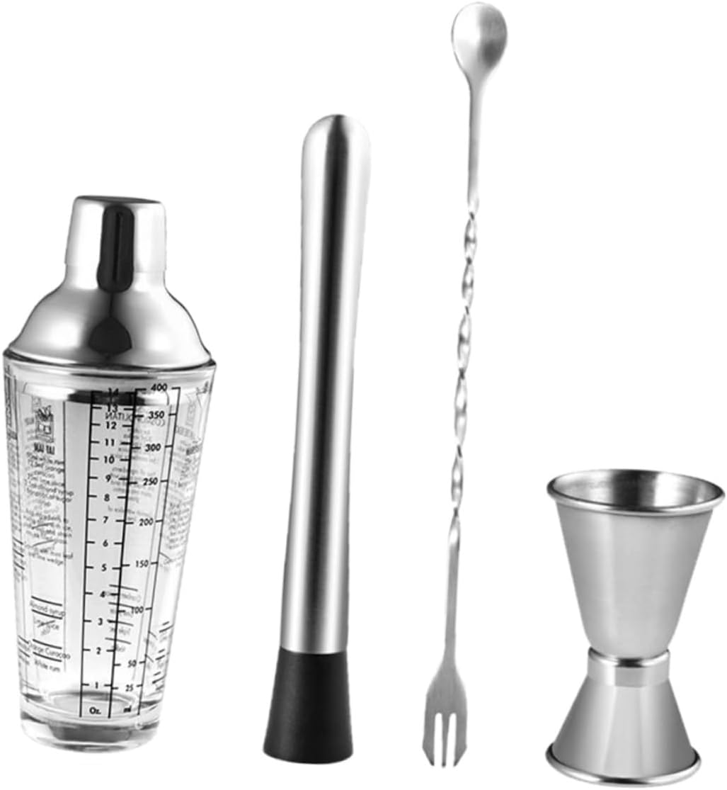 Cocktail Bartender Supplies Set Stainless Steel Equipment Bar Tools Mixology Tools