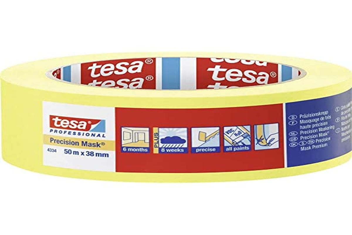 TESA 04334-00003-00 Precision Mask Series 4300-50m x 38mm Indoor Paint Tape