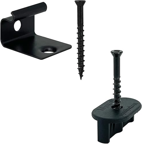 Myard Clips de sujeción ocultos de cubierta para bordes ranurados de tableros compuestos para cubiertas a vigas (paquete de 100) paquete con clips