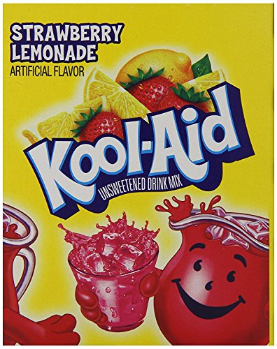 Image of Kool-Aid Unsweetened Caffeine Free Strawberry Lemonade Zero Calories Powdered Drink Mix 192 Count Pitcher Packets