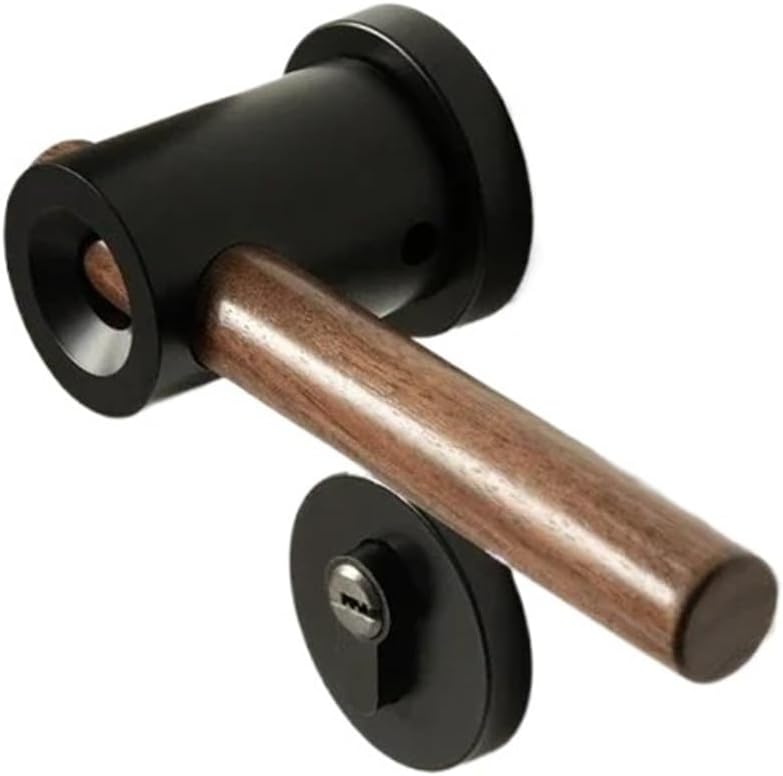 Handle Safety Door Lock Bedroom Split Lock Silent(White-Magnetic Lock)