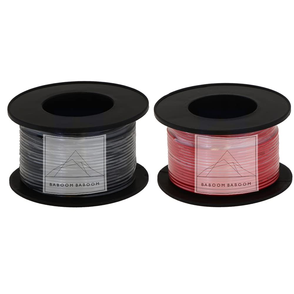 10 Gauge Wire Combo 2 Pack 12V 100'FT per Roll (200 ft Total) 10 Gauge