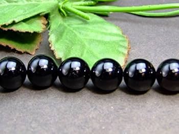 Amazon | 4mm～18mm 5A モリオン 黒水晶 1連39cm 通し針、解説書、1m