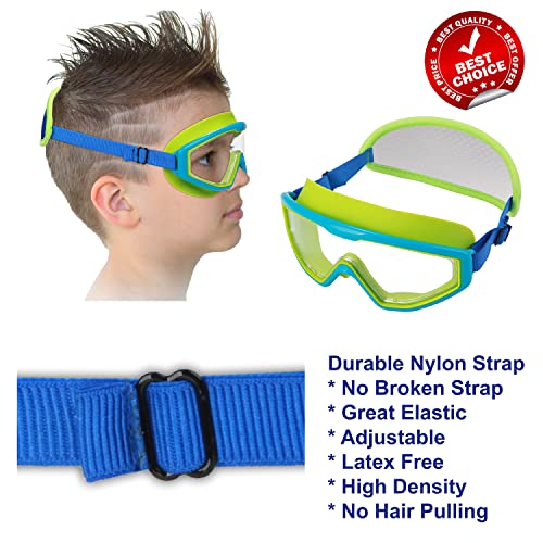 Ruigao Kids Swim Goggles 6-14, Kids Goggles Swimming No Tangle,Toddler Goggles, Kids Swim Mask, Blue Boys Goggles With Elastic Strap/Pain Free Soft Band #TOP4
