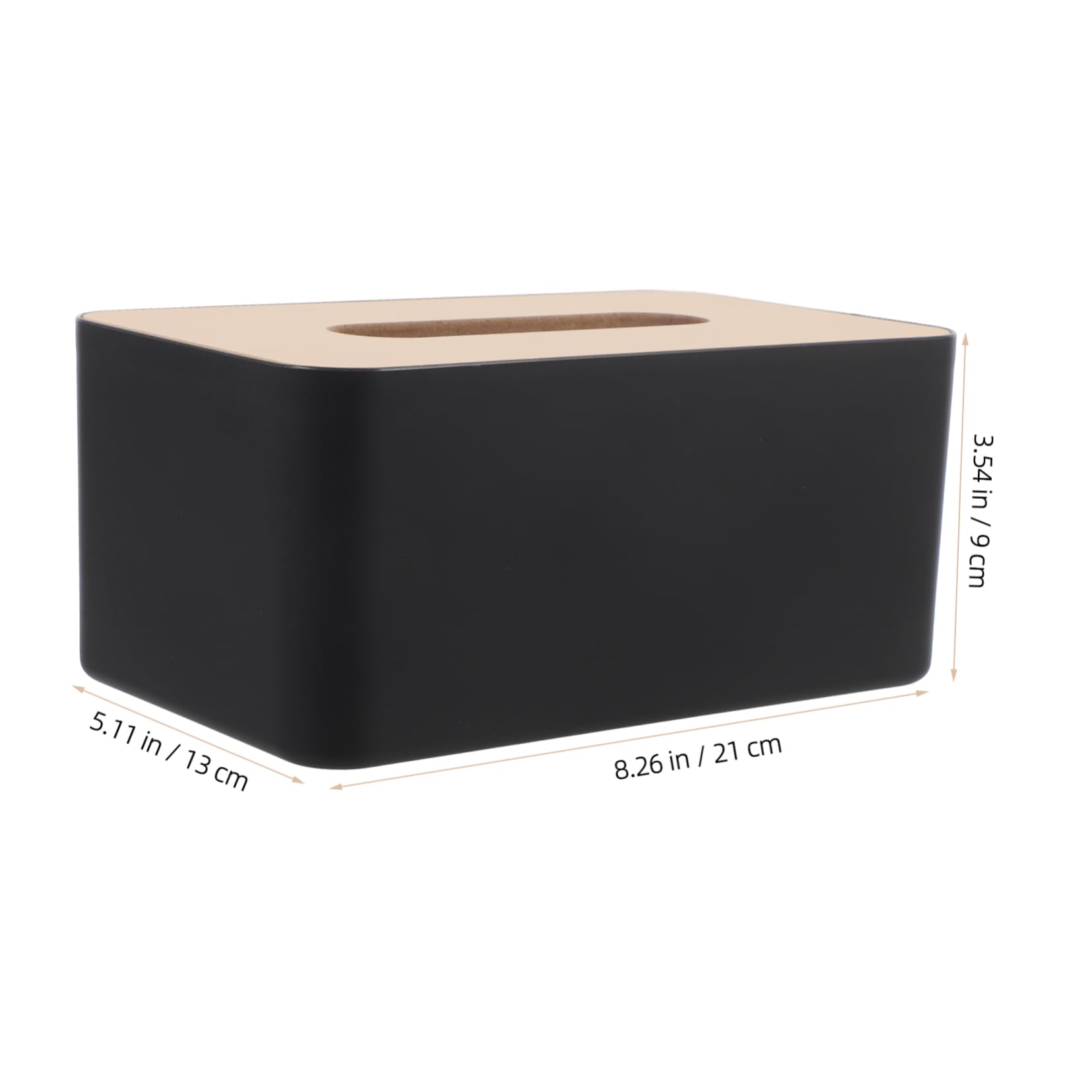 Luxe tissuebox vierkant beige - Gemaakt van leatherette