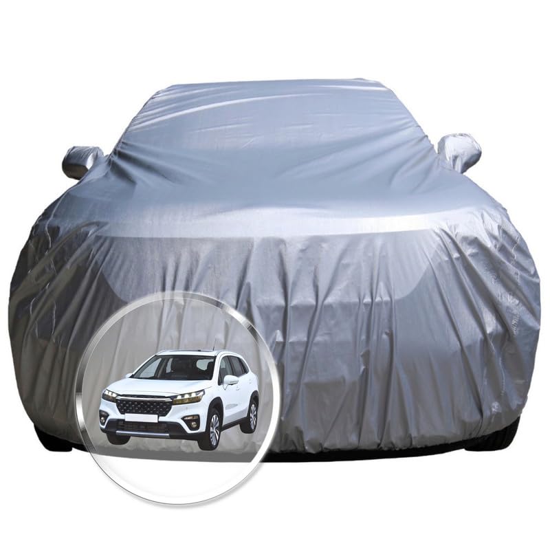 Image of NEODRIFT 'CrystalTech' Car Cover for Maruti Suzuki S-Cross (100% Water-Resistant, All Weather Protection, Tailored Fit, Multi-Layered & Breathable Fabric) (Colour: Crystal Silver)