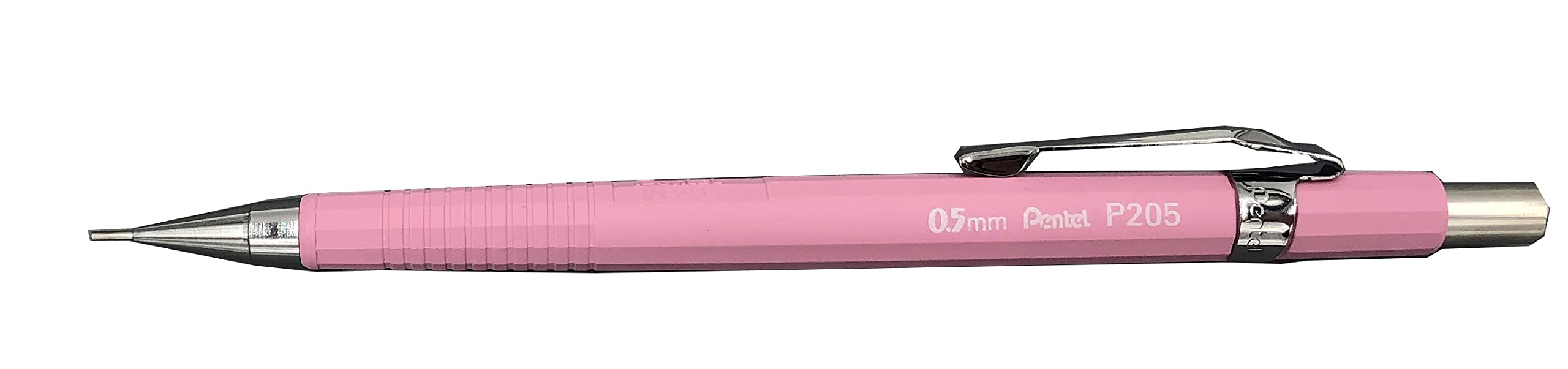 Pentel P200 Series Portaminas técnica gama Pastel, 0,5 mm, paquete de 12 colores de cuerpo surtidos (2 azul, 2 verde, 2 rosa, 2 púrpura, 2 naranja, 2 amarillo)