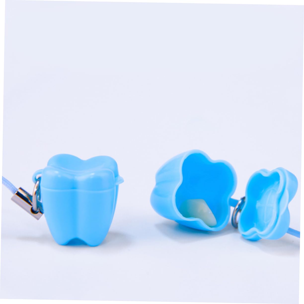 FOYTOKI 7Pcs Plastic Teeth Storage Box Tooth Shape Container for Durable Keepsake Organizer Mixed Colors for Tooth Preservation and Storage