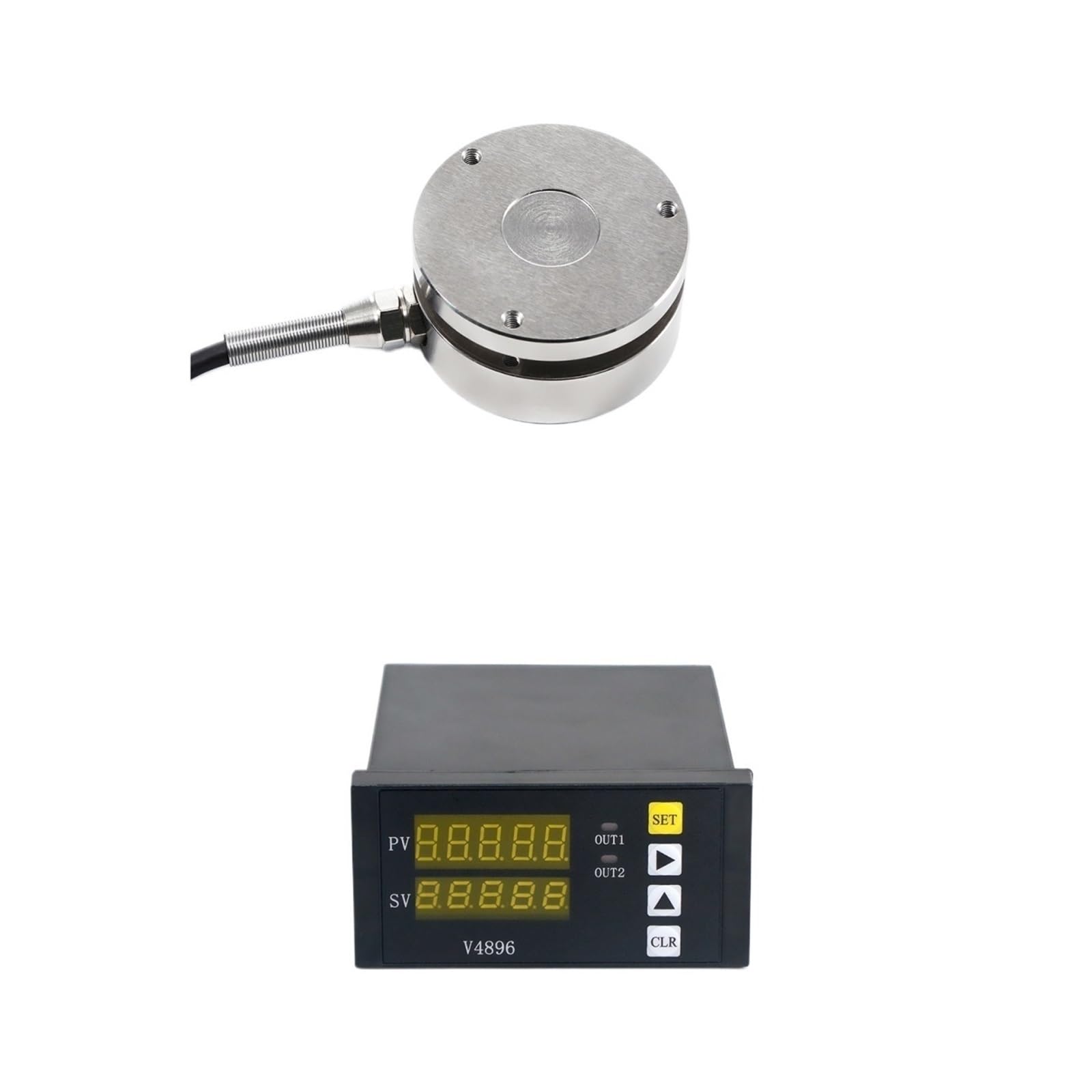 JFQOWCMP Load Cell Sensor with Indicator Display Compression and Tension Load Cells for Force Measurement 10KG 20KG 50KG 100KG 200KG 1T(5T and Indicator)
