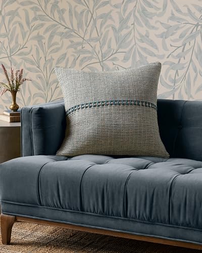 Image of Loloi Chris Loves Julia Harvey Blue /Natural Cover w /Poly Pillow