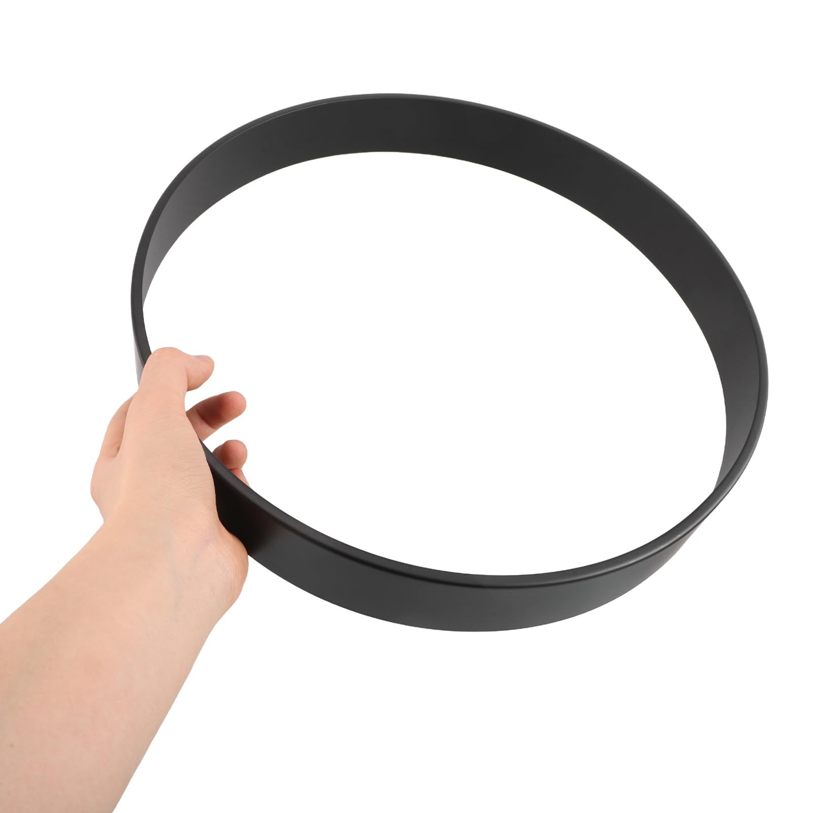 ibasenice 2 Stück 12 Zoll Runder Metallrahmen für Wanduhr, Schwarz | Quarz und Wanduhr, 42mm Stärke, für Heimprojekte, Minimalistischer Stil, Einfache Montage