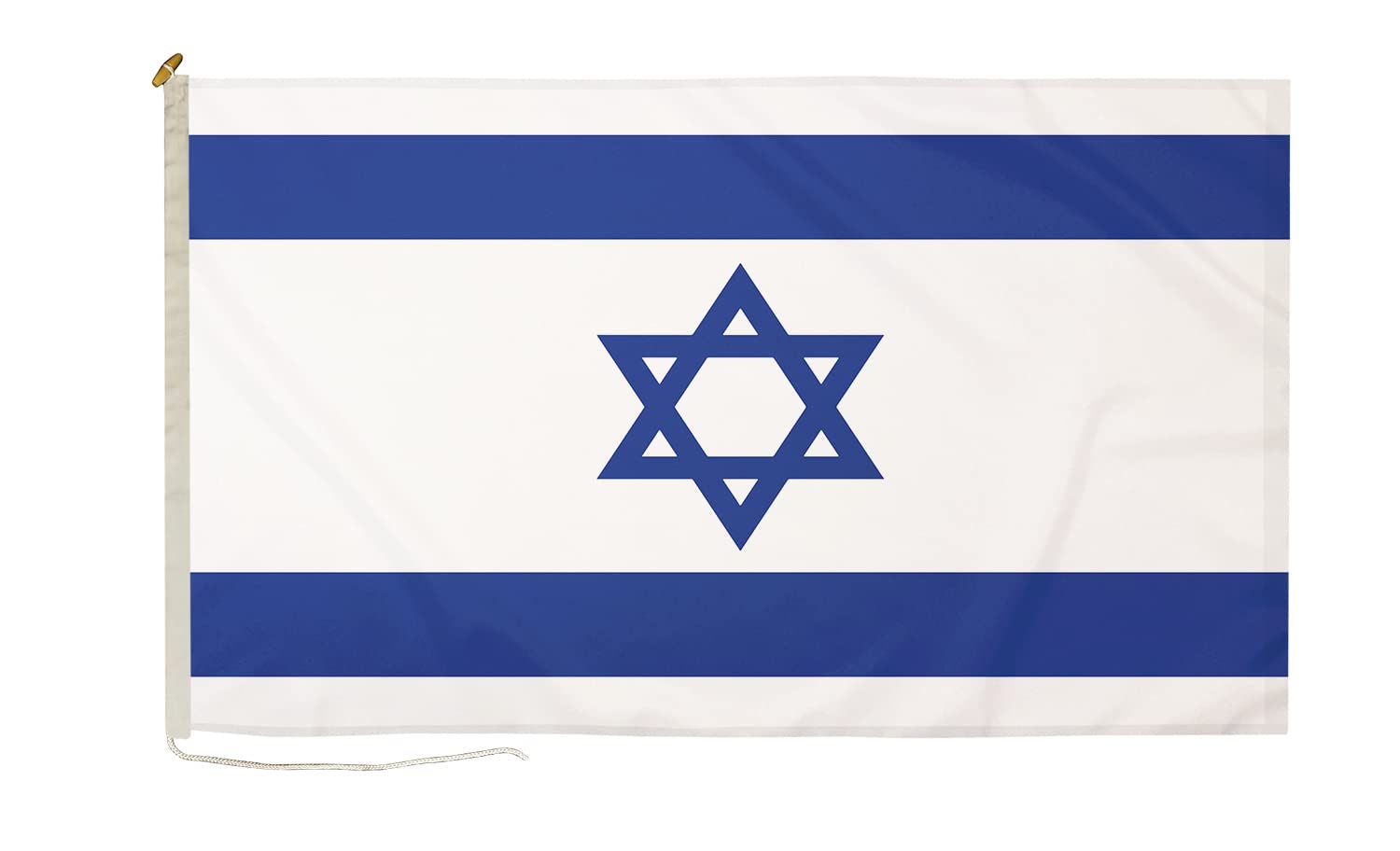 DuraFlag Israel Small Courtesy 20x12" Rope and Toggled Premium Quality 50x30cm Flag