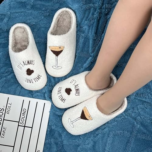 Image of Highland Cow Slippers for Women Plush Scottish Highland Cow Animal Slippers Warm Non Slip Home Indoor Slippers