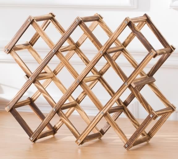 Freestanding Stackable Wine Rack Organizer for Countertop and Cabinets with Foldable Design and Scratch-Resistant Protector - Image 8