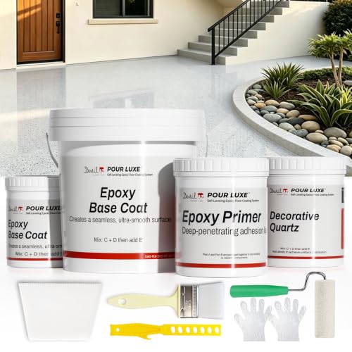 DWIL Epoxy Garage Floor Paint Kit with Colored Sand, 10-15 sq ft.