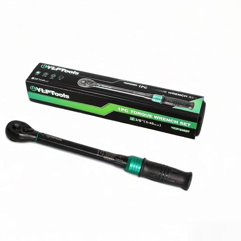 Chave de Torque com Estalo, Encaixe de 9,5 mm (3/8 pol.), 6,8–61 N·m, YLP Tools, com Estojo