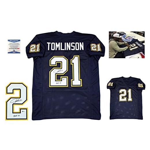 Ladainian Tomlinson Signed Custom Jersey - Beckett - Autographed w/ Photo