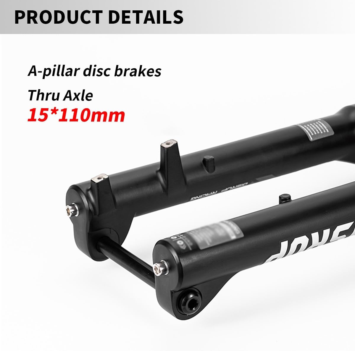 DH 27.5/29" Mountain Bike Suspension Fork XC Disc Brake Double Shoulder Downhill Bike Front Forks 180mm Travel Air Forks Damping Adjust 15 * 110mm Thru Axle