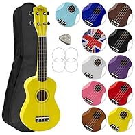 Now fitted with fluorocarbon strings which offer a brighter sound and improved tuning response to standard nylon ukulele strings An ideal starter instrument for both adults and children alike Fitted with geared machines heads for an accurate and stab...