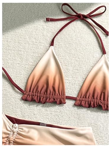 Maillot de bain triangle avec jupe de couverture pour masquer les hanches avec élégance