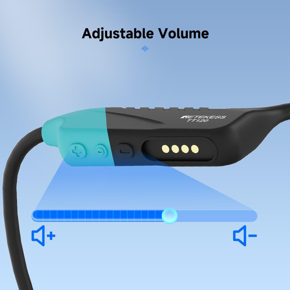 Retekess TT120 Swim Coach Communicator, Underwater Communicator, IP68 Wasserdicht, 120 M, Schwimmtrainer-Kommunikator für Schwimmtraining und Coaching (1 Sender, 20 Empfänger)