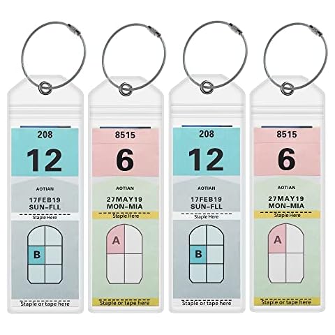 AOTIAN 4 Pack Clear PVC Cruise Luggage Tag Holders for Royal Caribbean and Celebrity Cruise Ship Luggage Tags Cover