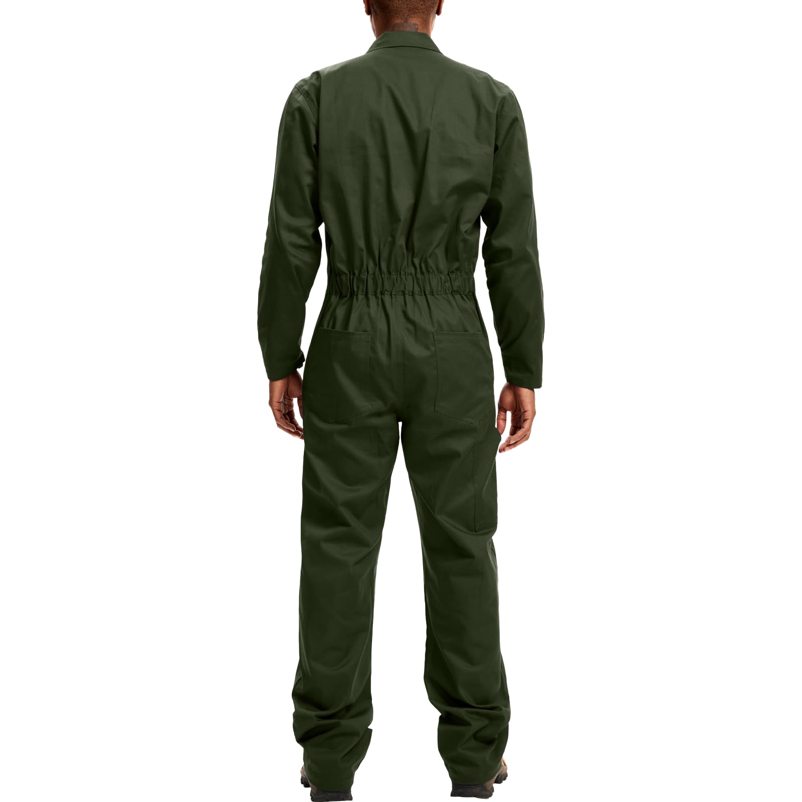 WORK IDEA Premium 100% Cotton Men's Work Coverall: The Perfect Companion for Builders Craftsmen and DIY Enthusiasts, Green, XL - Image 2