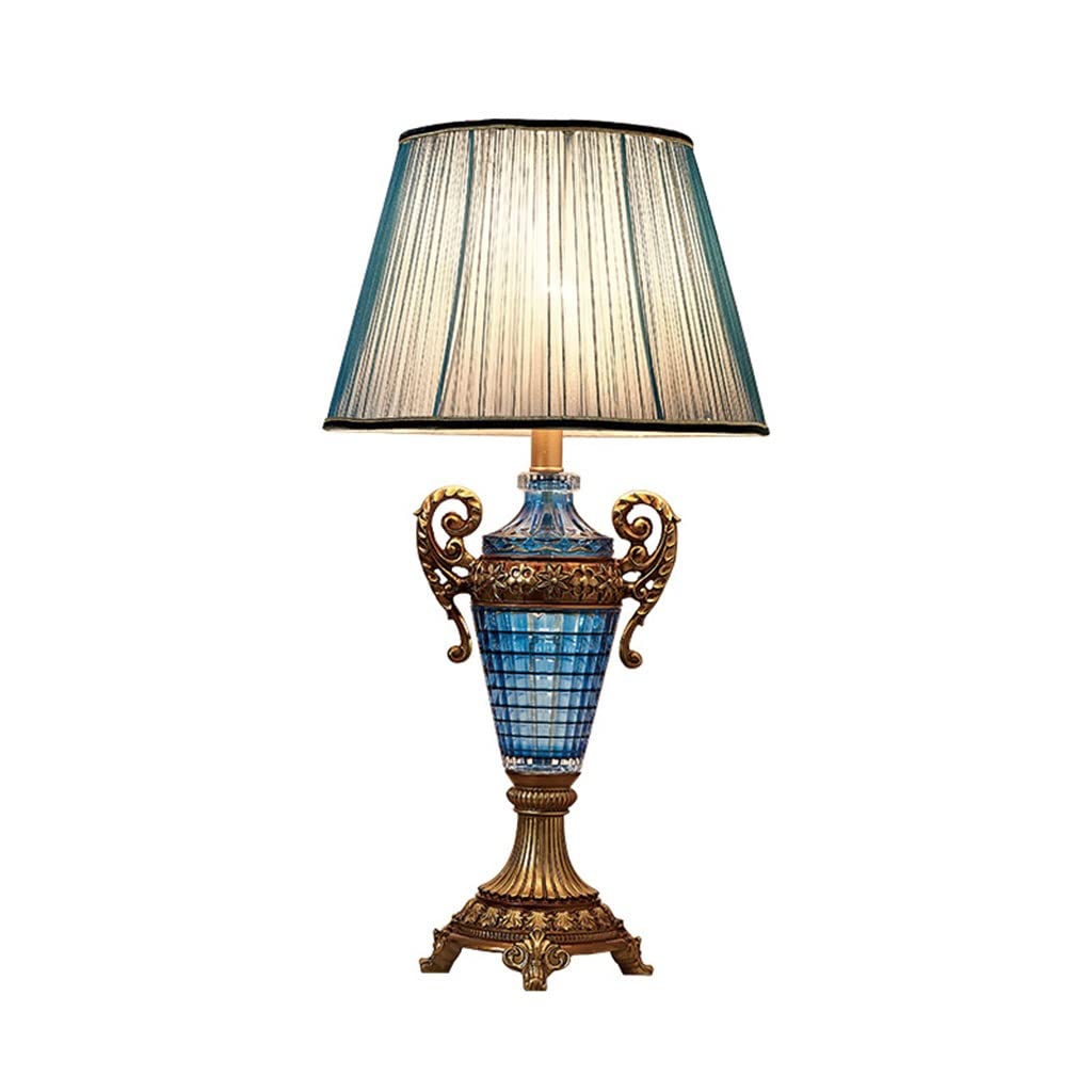 Lampa stołowa w stylu retro, szkło, żywica, dekoracyjne oświetlenie nocne (biały styl)