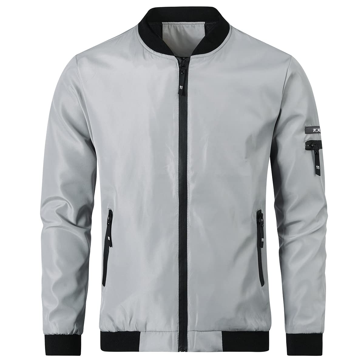 YOUTHUP Giacca da Uomo Transizione Leggero Bomber estivo Casual Giacca Sportiva all'aperto