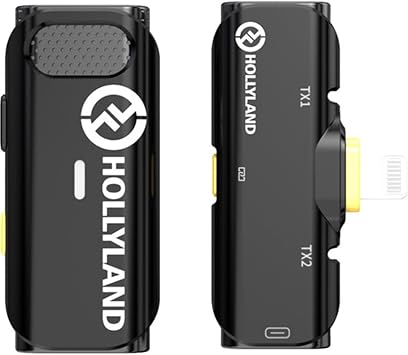 Hollyland Lark C1 Solo Wireless Microphone System with Lightning Connector for iOS Devices, Black, LARK C1 SOLO-IOS-B