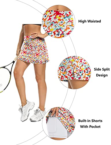 Image of LouKeith Tennis Skirts for Women Golf Athletic Activewear Skorts Mini Summer Workout Running Shorts with Pockets