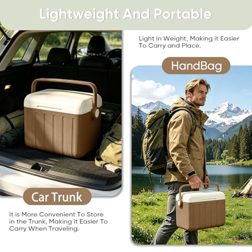 Image of 6Qt 13Qt 19Qt Northroad Camping Coolers,Stylish Macaron Color Durable Hard Cooler,Portable Insulated Ice Chest with 24 /48 Hour Ice Retention,Multi- Size for Camping,Picnic,Beach,Travel