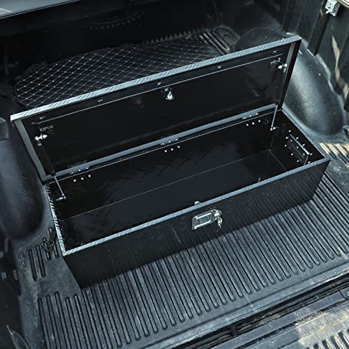Acylph 39"(L) X 13"(W) X 10"(H) Aluminum Truck Tool Box Heavy Duty Tool Box Organizer Pickup Truck Chrome Lock Rv Trailer Tool Box For Bed Of Truck Waterproof Black Stripes #TOP1