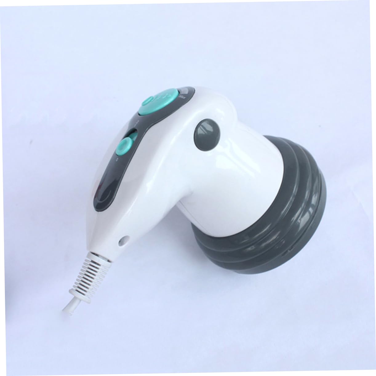 FOMIYES Masajeador Anticelulítico Multifuncional y Cubierta Protectora de Silicona y Abs Masaje Vibratorio, 4 Cabezales de Masaje para Espalda y Cintura