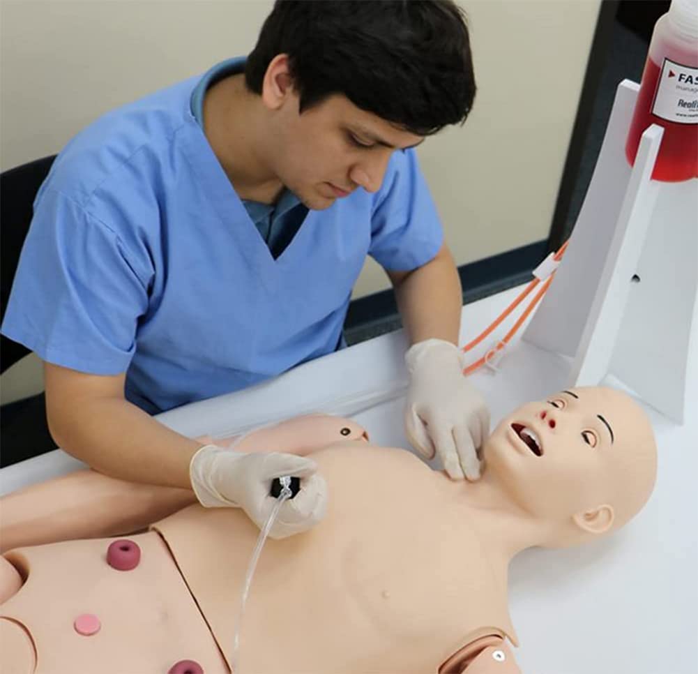 1,5 m Lebensgröße Patientenpflege Manikin Training CPR Simulator Männer und Frauen Austauschbare Still-Manikin für medizinische Pflege, Bildung, Unterricht, PVC