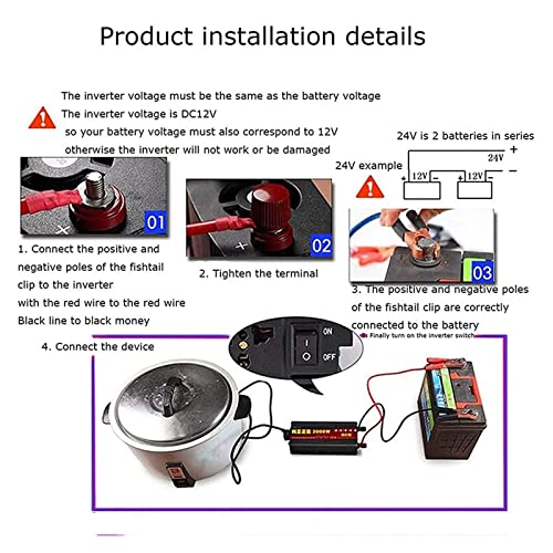 Onduleur à onde sinusoïdale pure 24V 220V 3000W convertisseur voiture