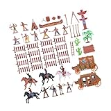 Figura de vaquero: gran decoración para el paisaje de la mesa de arena de la granja infantil y otros lugares, mini figuras de personas para proyectos