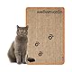 Kratzmatte für Katzen – Hochwertiger Kratzteppich aus Sisal mit Meowtivation-Pfoten, natürliche Kratzbretter, widerstandsfähige Katzenmöbel, multifunktionale Sisalmatte (60 x 40 cm, Orange)