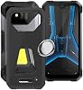 Funda para Unihertz 8849 Tank Mini 1 (4.30") con soporte de anillo giratorio 360°, silicona suave negra [ultradelgada y resistente a golpes] funda de TPU para Unihertz 8849 Tank Mini 1 1