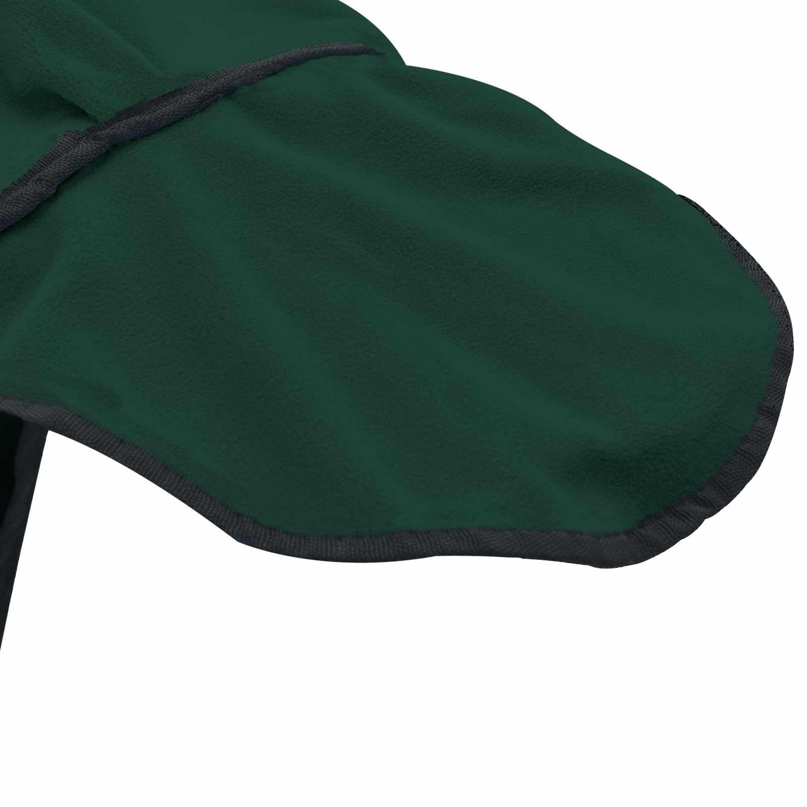 Manta para caballo, 115 cm, poliéster, transpirable, ligera, para entrenamiento, establo y transporte, sin cubierta para el cuello, color verde oscuro